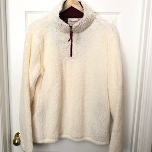 Feathers Sherpa 1/4 Zip Pull Over Sz L